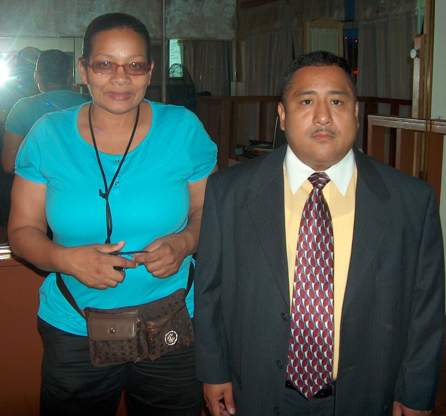 Investigator Andres Rodriguez and Marie Spivey.
