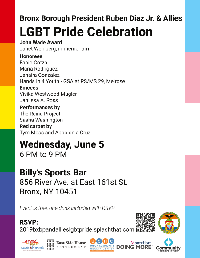 2019 Bronx Borough President & Allies LGBT Pride Celebration
