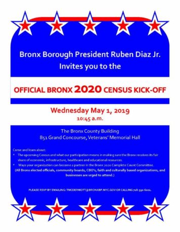 Launch Of Bronx 2020 Census Complete Count Committee
