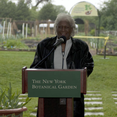 Aurelia Greene Helps Unveil A New Community Garden