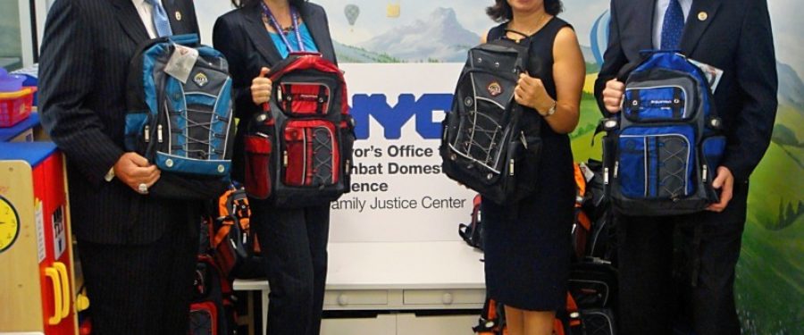 Bagpacks Donated To Bronx Family Justice Center