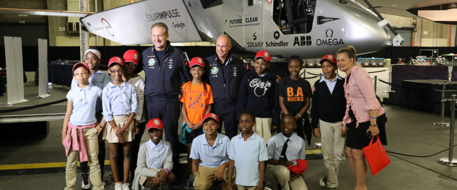 Hundreds Of NYC Students Meet Clean-Tech Aviation Pioneers & Tour Plane