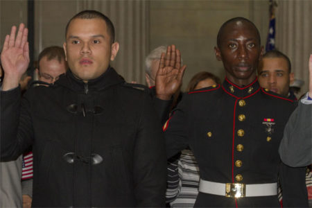 Bronx Marines Become U.S. Citizens