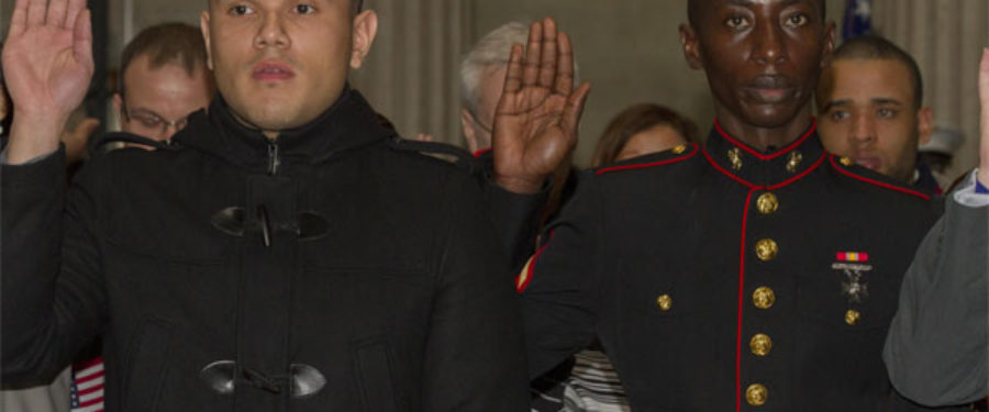 Bronx Marines Become U.S. Citizens