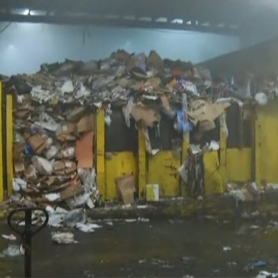 Fire Crews Battle 5-Alarm Fire At Recycling Plant