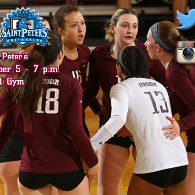 The Fordham Women’s  Volleyball Team Hosts St. Peter’s Tuesday Night