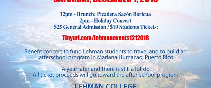 Lehman College, Lehman L.I.F.E. & Bronx Puerto Rican Parade Host 2018 Holiday Benefit Concert