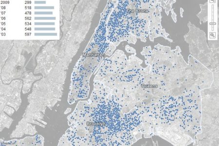 New York City Homicide Map 2003-2009