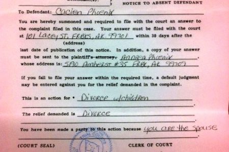 Notice To Absent Defendant