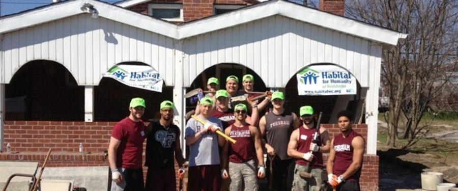 Fordham Football Participates In Community Service Events