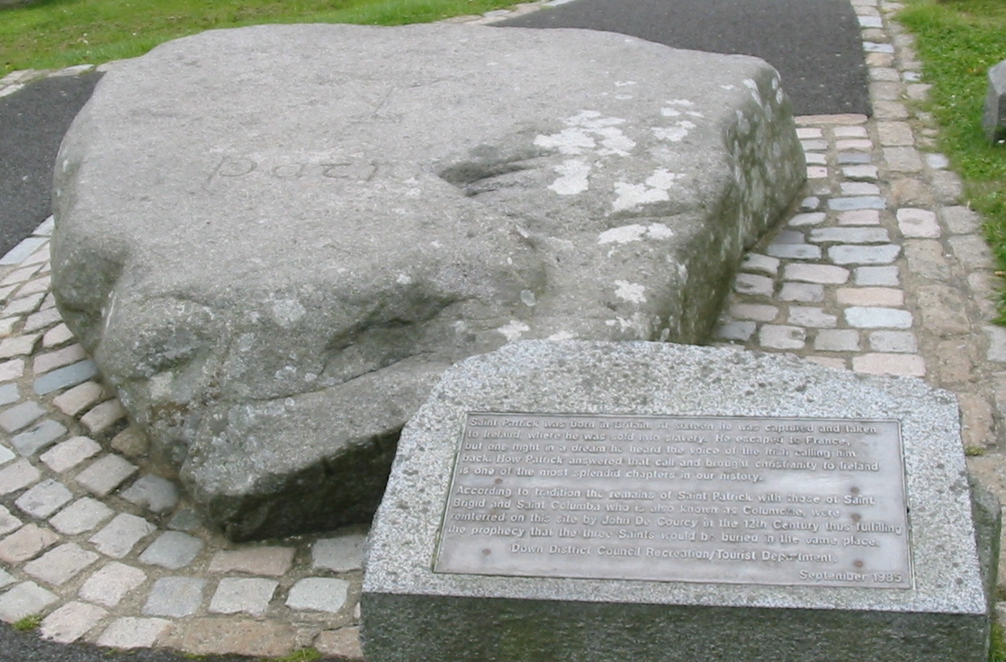 Saint Patrick's grave in Downpatrick, Ireland