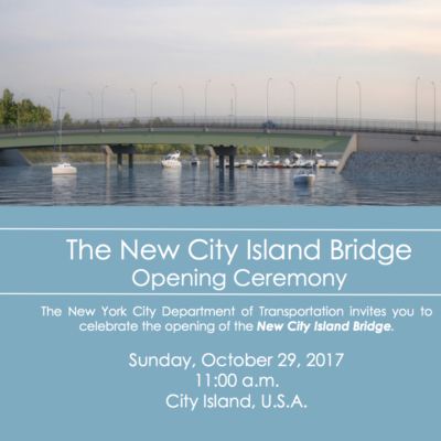 Mayor de Blasio Announces Opening Of New City Island Bridge In Bronx