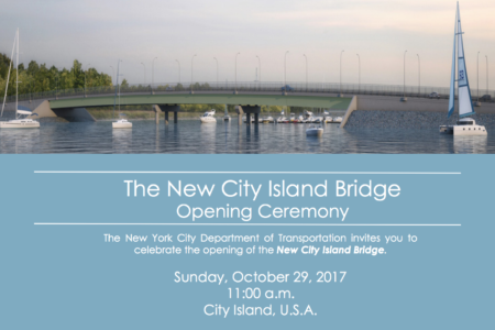 Mayor de Blasio Announces Opening Of New City Island Bridge In Bronx