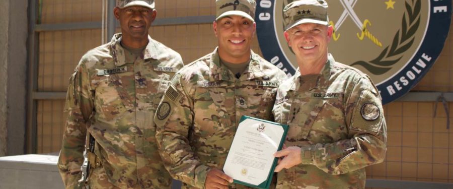Staff Sergeant Ugarte Received A Battle Field Promotion