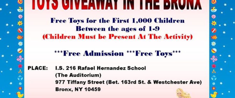 Invitation To “Toys Giveaway 2016”