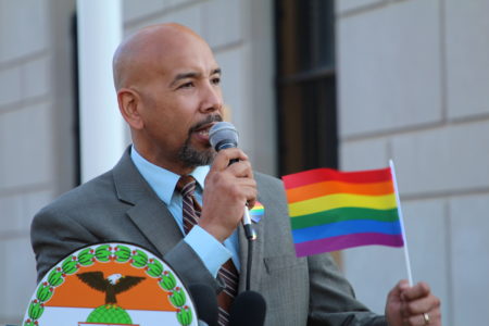 Raising The Rainbow Flag At The Bronx County Building