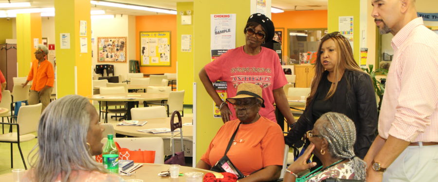 BP Diaz Visits A Senior Citizen Housing Development In Bronx