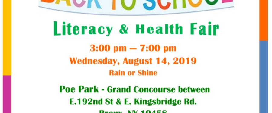 Back To School Literacy & Health Fair