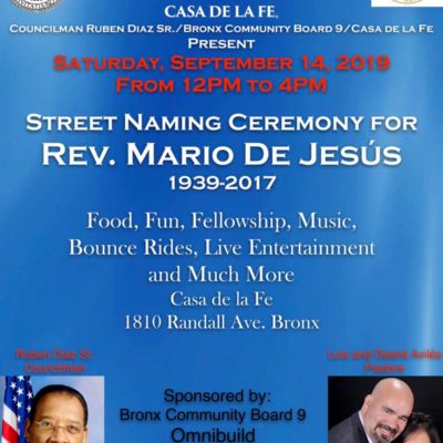 Rev. Mario De Jesus Street Naming Celebration