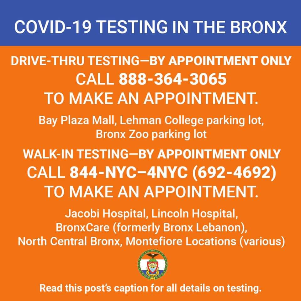 CoViD-19 Testing In The Bronx