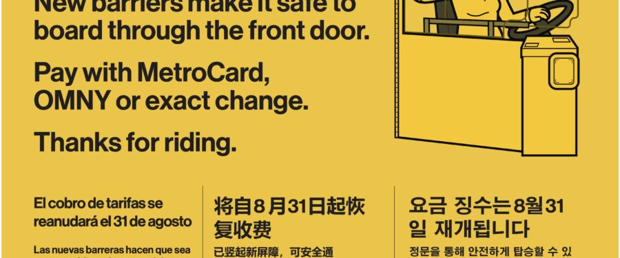 Front-Door Boarding On MTA Buses Resumes, Adding Up To 40% More Space For Social Distancing