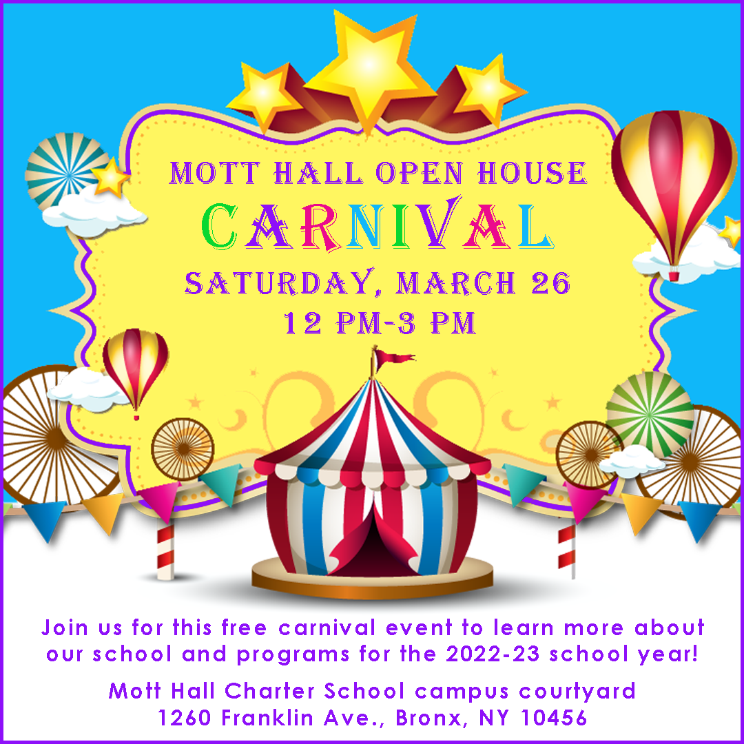 Join The Mott Hall Charter School Free Open House Carnival Event