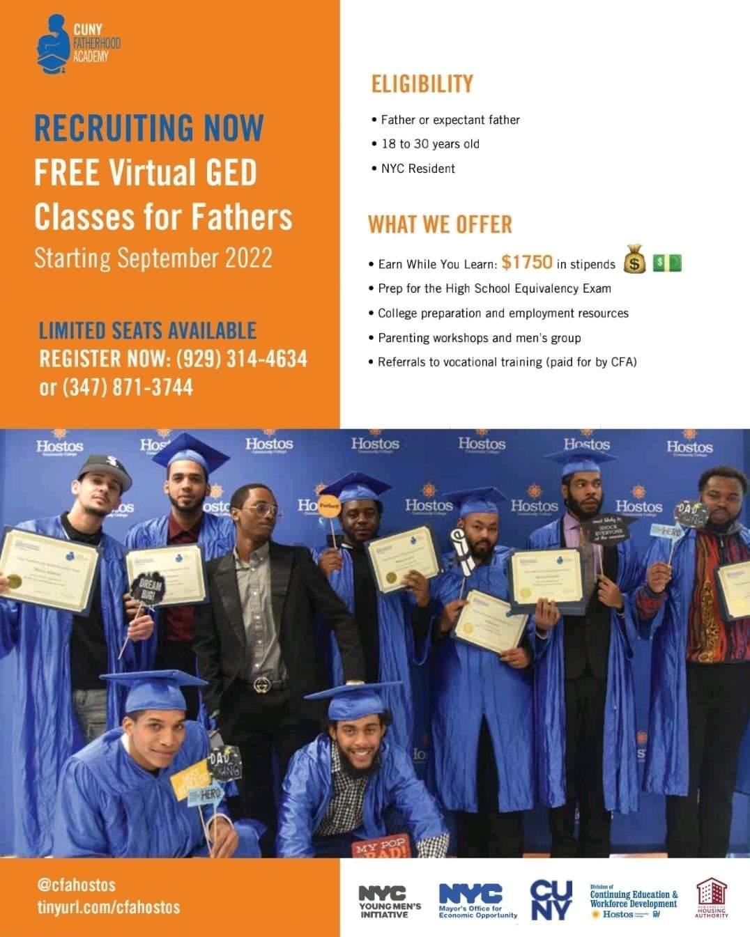 Free Virtual GED Classes For Fathers