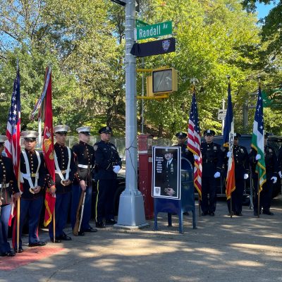 Unveiling “Officer Richard Lopez Way” In Honor Of The Late Bronx Police Officer