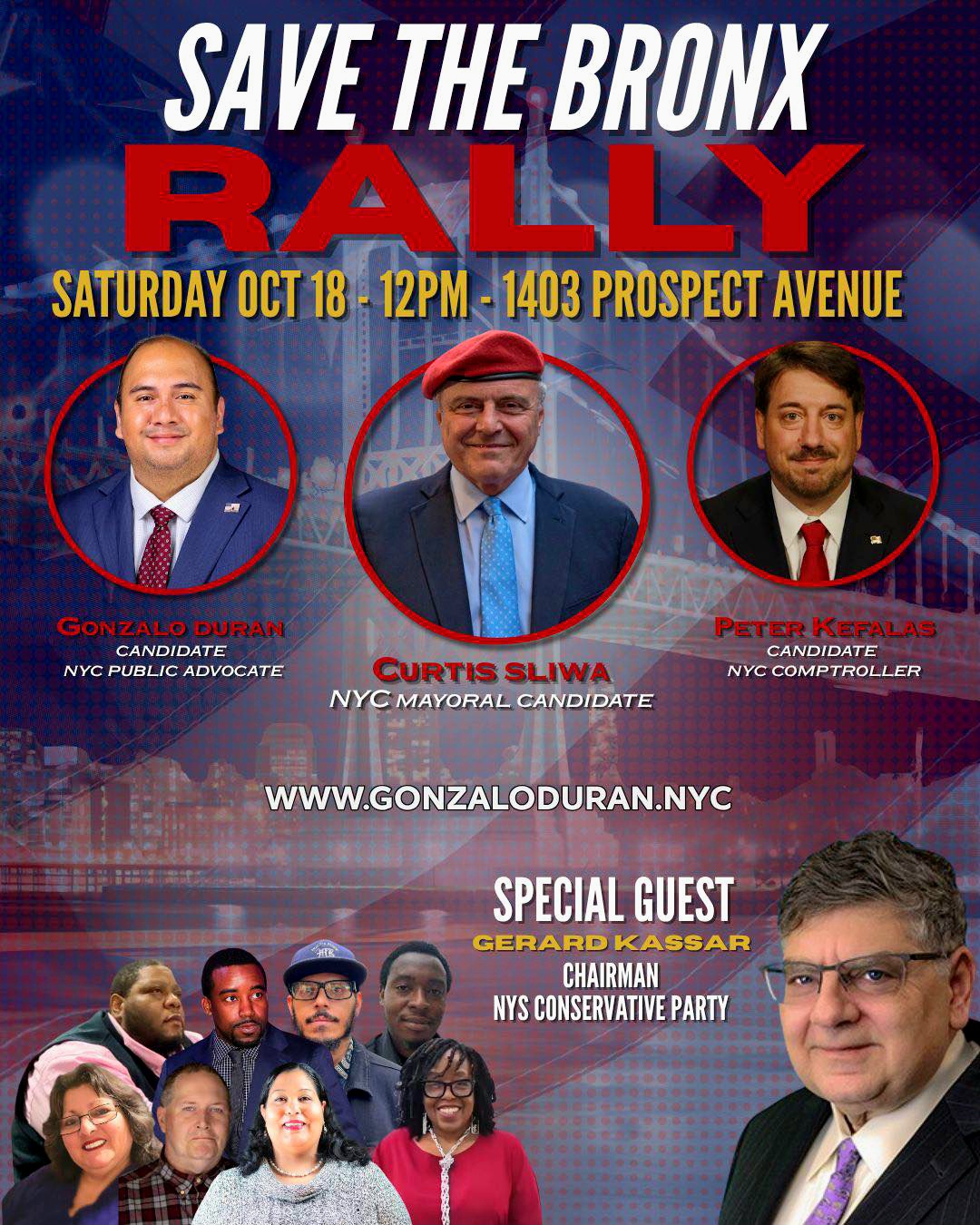 Save The Bronx Rally With Curtis Sliwa Save The Bronx Rally With Curtis Sliwa