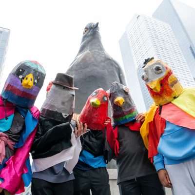 The High Line Says “Farewell, Dinosaur” With Feather-Brained Closing Event For The Giant Pigeon Sculpture