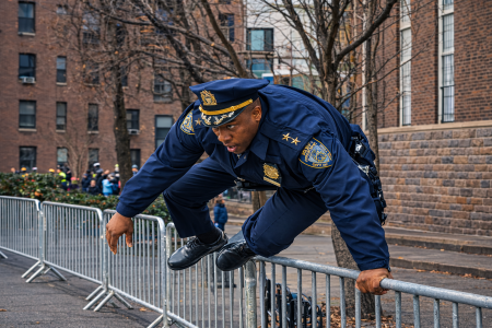 NYPD Chief Aaron Edwards Charges Into Danger After Muslim Terrorist Throws IED At Anti-Islam Protest