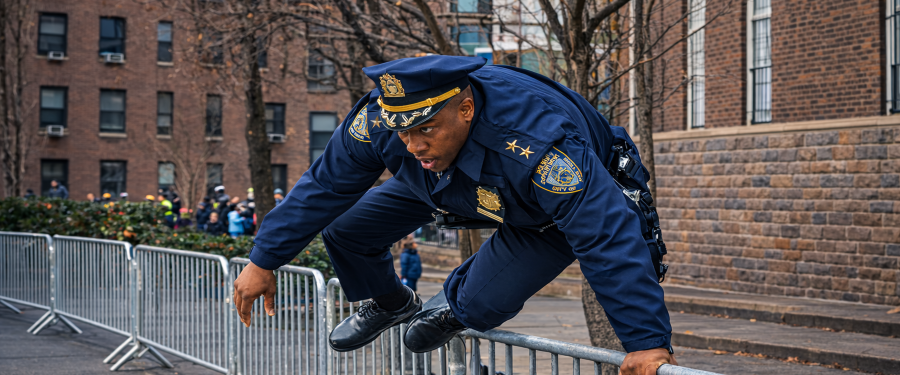 NYPD Chief Aaron Edwards Charges Into Danger After Muslim Terrorist Throws IED At Anti-Islam Protest