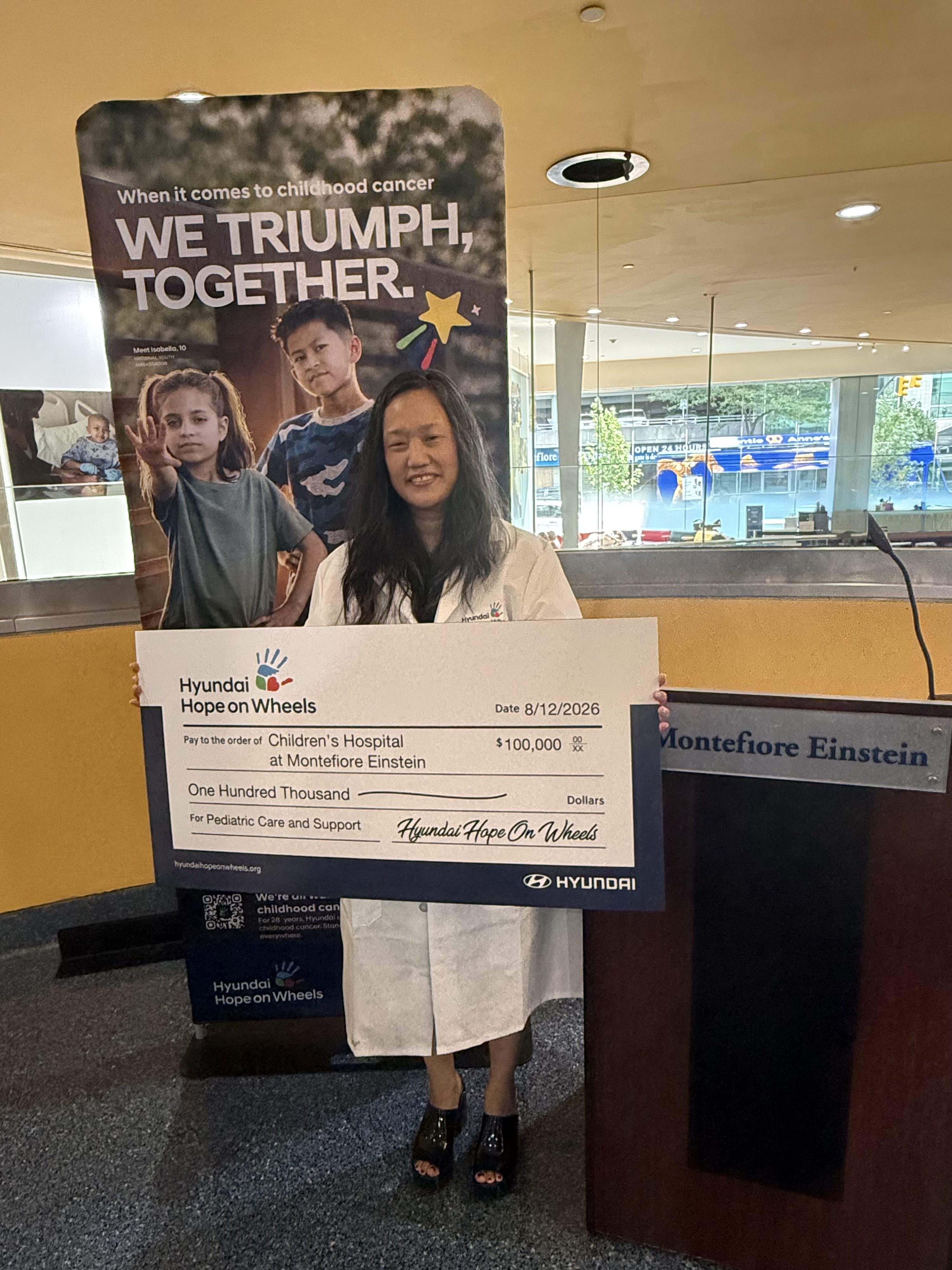 Dr. Alice Lee Receives $100,000 Hyundai Hope On Wheels Grant